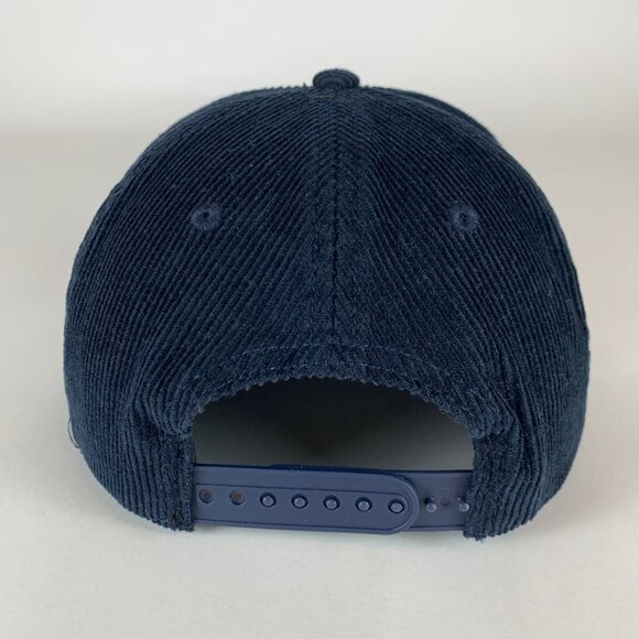 Pabst Blue Ribbon Navy Blue Mad Engine Corduroy Snapback Hat - Picture 3 of 6